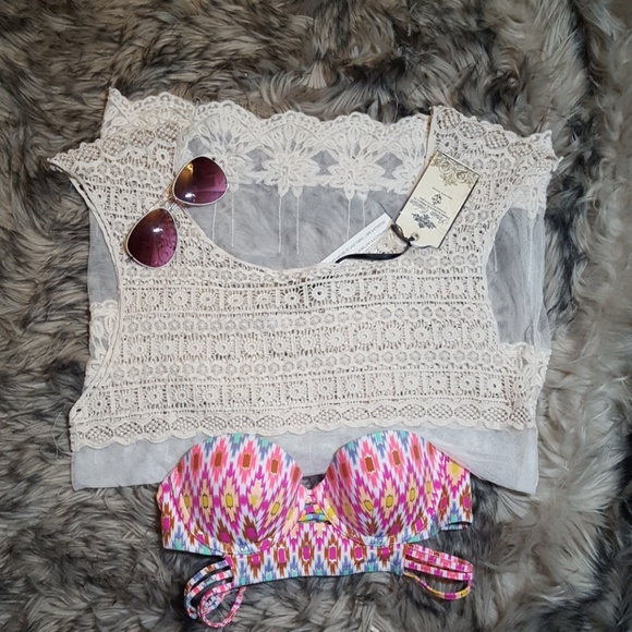 NWT Ivory Lace Swim Cover-up - S/M - Picture 3 of 5